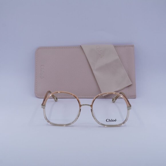 Chloe CH0032O 004 Round Eyeglasses 55mm - Orange - Picture 4 of 11